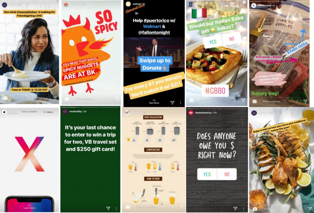 Instagram Stories - Holiday marketing examples
